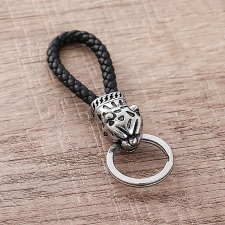 Braided PU Leather Keychains RO3493-1