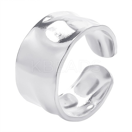 Non-Tarnish 304 Stainless Steel Open Cuff Rings RE9751-1-1