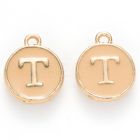 Golden Plated Alloy Enamel Charms ENAM-S118-06T-1