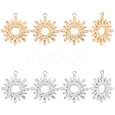 8Pcs 2 Styles 304 Stainless Steel Charms STAS-UN0035-77-1