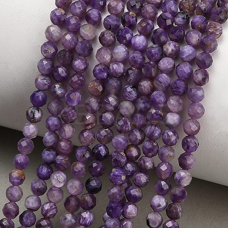 Natural Charoite Beads Strands GG-CBA77FB-B02-3mm-1