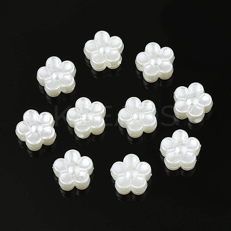 ABS Plastic Imitation Pearl Beads OACR-S020-14-1