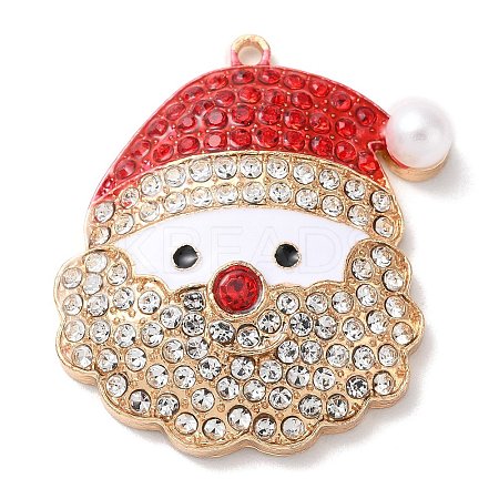 Christmas Zinc Alloy Rhinestone Pendnats LS-PALLOY-K008-01E-KCG-1