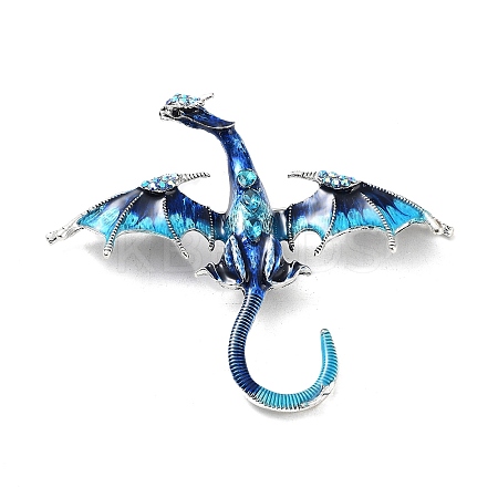 Dragon Alloy Rhinestone Brooches LS-JEWB-K018-14AS-03-1