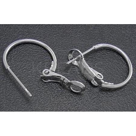 Brass Hoop Earrings X-EC108-3NFS-1