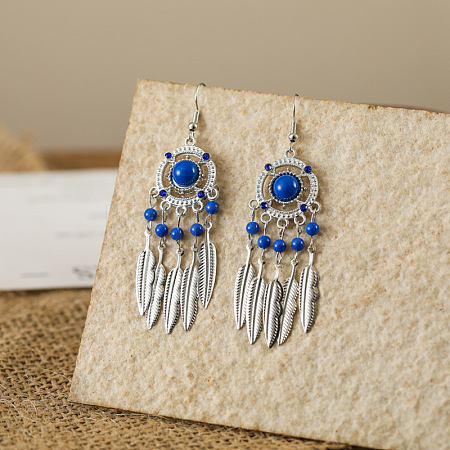 Alloy Resin Dangle Earrings FS-WG73BC7-09-1