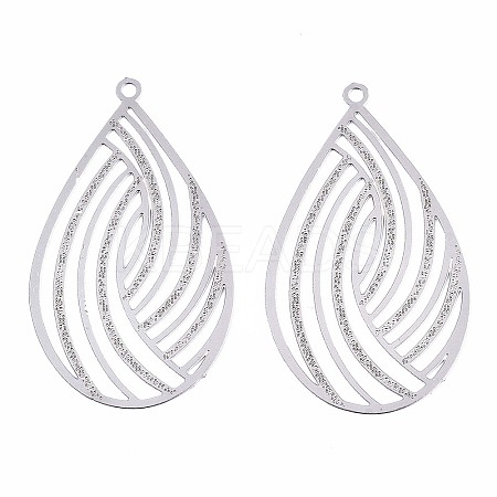 Tarnish Resistant 304 Stainless Steel Filigree Pendants LS-STAS-T057-06P-1