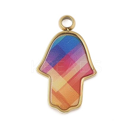 304 Stainless Steel Enamel Pendants STAS-P377-11G-A-1