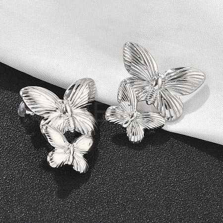 304 Stainless Steel Studs Earrings for Women EJEW-K306-24P-1