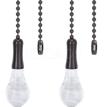 Glass Celling Fan Pull Chain Extender AJEW-WH0009-10P-1