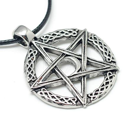 Alloy Pendant Necklaces NJEW-S381-008-1