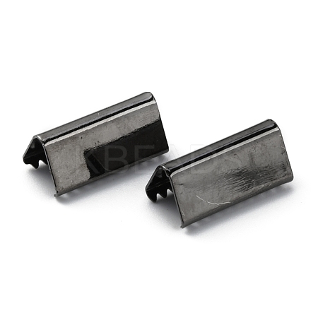 Brass Ribbon Crimp Ends KK-WH0046-34B-B-1