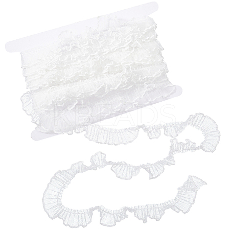 10 Yards Polyester Pleated Lace Trim OCOR-GF0003-52C-1