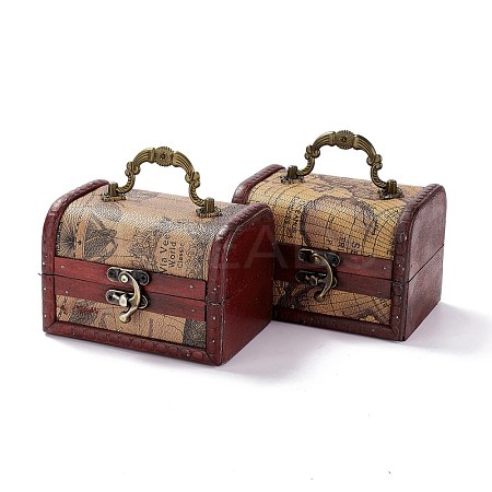 Vintage Wooden Jewelry Box AJEW-M034-01D-1