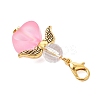 Heart Angel Acrylic Pendant Decorations HJEW-JM03566-01-5
