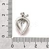 Brass Micro Pave Clear Cubic Zirconia with Enamel Pendants KK-G529-04P-3