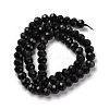 Natural Black Tourmaline Beads Strands G-K380-A06-01-3