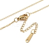 Ion Plating(IP) Initial Letter 304 Stainless Steel Pendant Necklaces NJEW-M199-01G-V-4