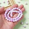 Two Tone Opaque Baking Paint Glass Beads Strands DGLA-YW0001-18B-2