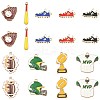 18Pcs 8 Styles Alloy Enamel Pendants ENAM-FS0004-18-1
