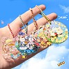 40Pcs 10 Style Acrylic Transparent Blank Pendants with Glitter DIY-CJC0002-013-8