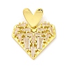 Brass Pendants with Cubic Zirconia KK-D536-06G-1