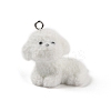 Flocking Resin Cute Puppy Pendants MACR-P043-L04-1