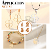 16Pcs 2 Style 201 Stainless Steel Hollow Pendants STAS-DC0001-01-7