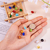 20Pcs 10 Colors Resin Imitation Jade Rondelle Charms FIND-TA0004-62-5