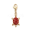Alloy Enamel Turtle Pendant Decorations HJEW-JM04323-4