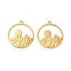 Ion Plating(IP) 304 Stainless Steel Pendants STAS-L268-010G-2