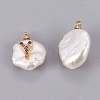 Natural Cultured Freshwater Pearl Pendants PEAR-F008-32G-Y-2