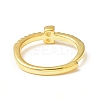 Clear Cubic Zirconia Initial Letter Adjustable Ring RJEW-C052-01G-B-3
