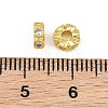 Brass Micro Pave Clear Cubic Zirconia Beads CU-CBA6A75-18G-3