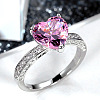 Brass Micro Pave Cubic Zirconia Finger Rings for Women FS-WGC99AF-03-1