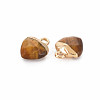 Natural Tiger Eye Charms G-N326-121-04-3