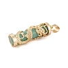 Synthetic Luminous Stone Column Pendants FIND-C058-01G-03-3