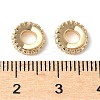 Brass Micro Pave Clear Cubic Zirconia Spacer Beads KK-A253-19G-2