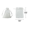 40Pcs 4 Colors Organza Bags Jewellery Storage Pouches Wedding Favour Party Mesh Drawstring Gift OP-FS0001-03A-4