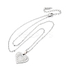 Heart 304 Stainless Steel Pendant Necklaces NJEW-H059-18P-4