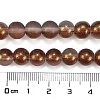Frosted Transparent Glass Bead Strands GLAA-P065-8mm-13-3