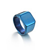 Square 304 Stainless Steel Finger Rings WGB1DFB-01-2