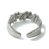 Non-Tarnish 304 Stainless Steel Open Cuff Ring RJEW-L110-020P-3