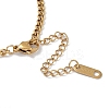 Golden Tone 304 Stainless Steel Enamel Twisted Chain Bracelets BJEW-P321-02G-4