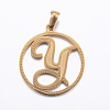 Ion Plating(IP) 304 Stainless Steel Pendants STAS-K162-078G-1