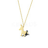 Cute Cartoon Animal 304 Stainless Steel Pendant Necklaces QV5065-11-1