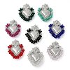 Brass Micro Pave Cubic Zirconia Pendants KK-U032-08P-1