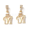 Eco-Friendly Brass Micro Pave Cubic Zirconia Pendants KK-K265-01G-M-1