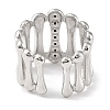 304 Stainless Steel Open Cuff Ring for Women RJEW-F166-04P-01-3
