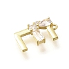 Brass Micro Pave Cubic Zirconia Pendants KK-M310-01G-05-2